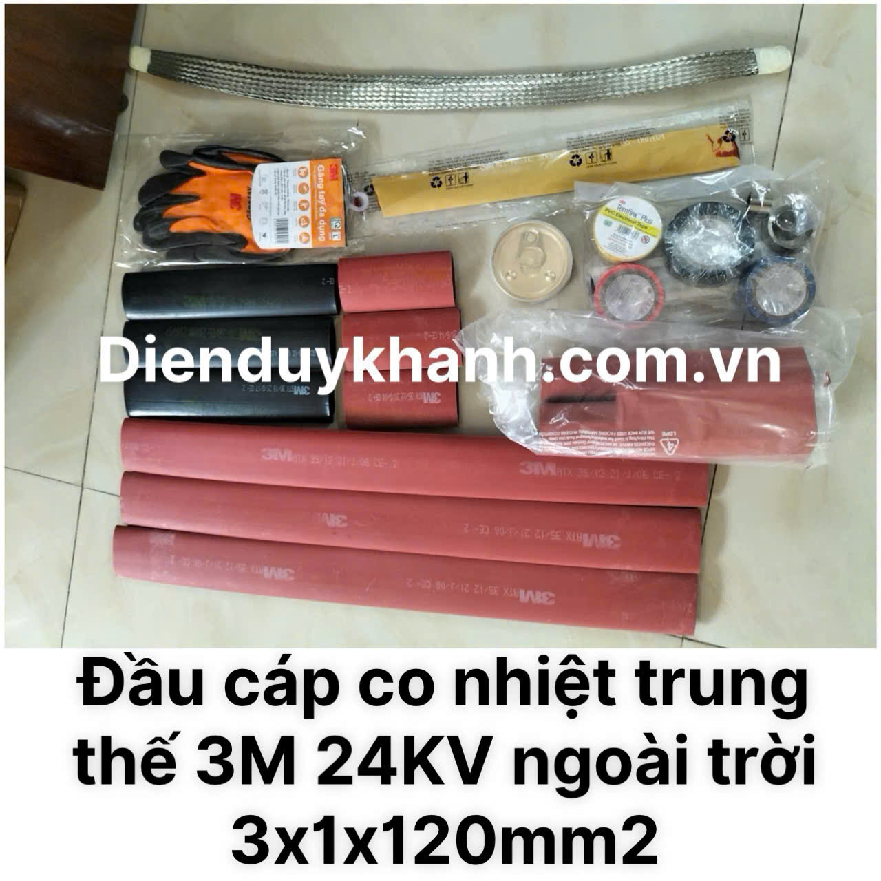 Đầu Cáp Co Nhiệt Trung Thế Ngoài Trời 24KV OD 1C (K)6S-120 ( 3x1x120mm2) MHO